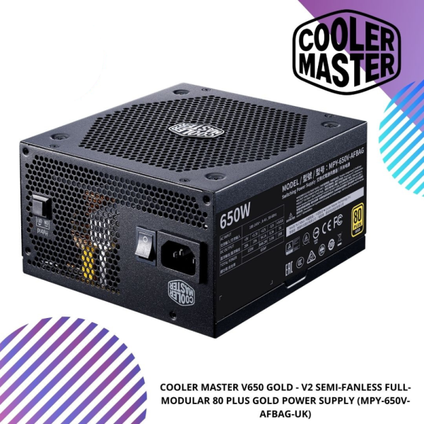 COOLER MASTER V650 GOLD - V2 SEMI-FANLESS FULL-MODULAR 80 PLUS GOLD POWER SUPPLY (MPY-650V-AFBAG-UK)