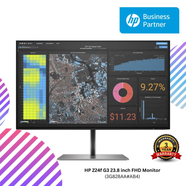 HP Z24f G3 23.8 inch FHD Monitor (3G828AA#AB4)