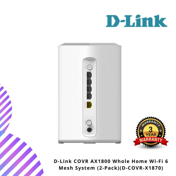 D-Link COVR AX1800 Whole Home Wi-Fi 6 Mesh System (2-Pack)(D-COVR-X1870)