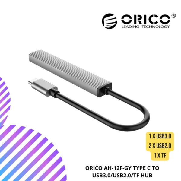 ORICO AH-12F-GY TYPE C TO USB3.0/USB2.0/TF HUB