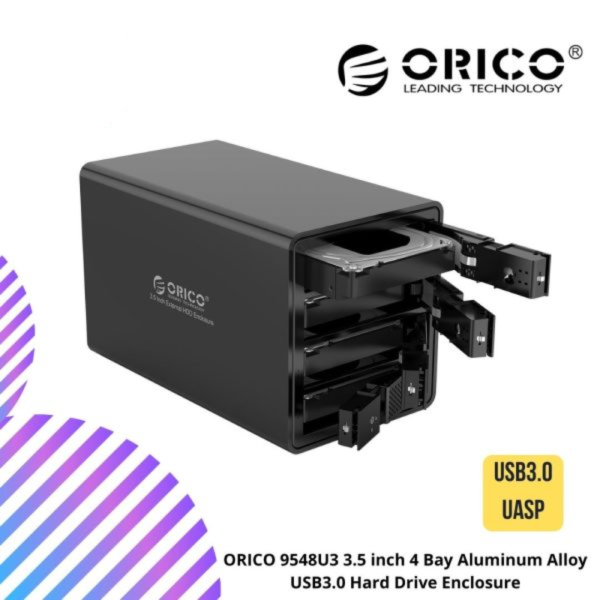 ORICO 9548U3 3.5 inch 4 Bay Aluminum Alloy USB3.0 Hard Drive Enclosure