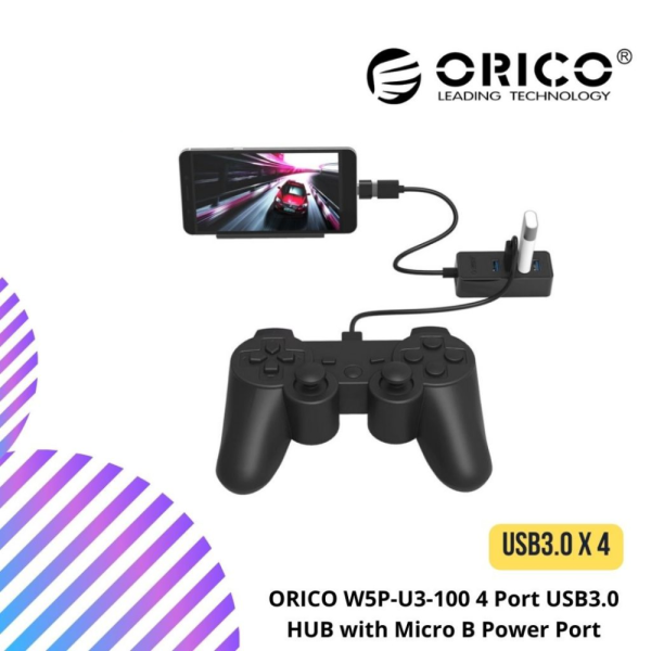 ORICO W5P-U3-100 4 Port USB3.0 HUB with Micro B Power Port