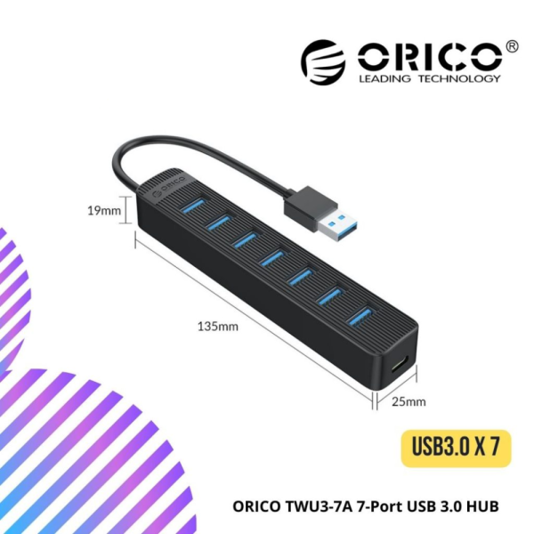 online-img-2024-12-14T114804.179.png ORICO TWU3-7A 7-Port USB 3.0 HUB