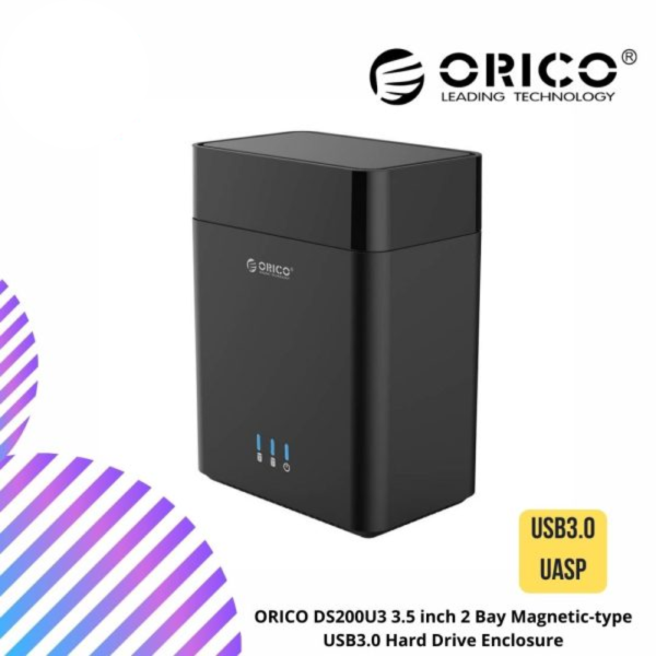 ORICO DS200U3 3.5 inch 2 Bay Magnetic-type USB3.0 Hard Drive Enclosure