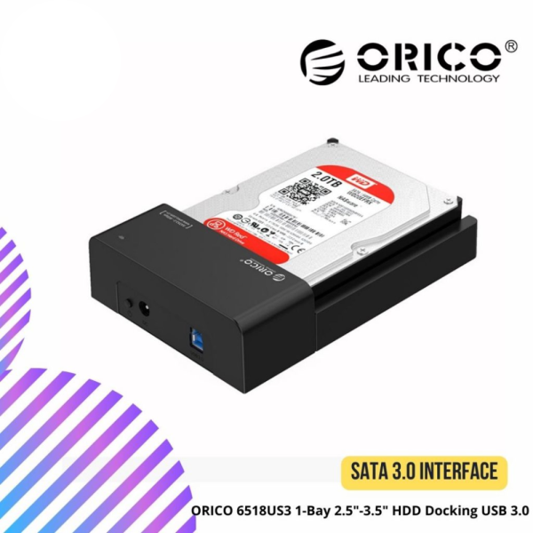 ORICO 6518US3 1-Bay 2.5"-3.5" HDD Docking USB 3.0
