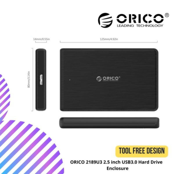 ORICO 2189U3 2.5 inch USB3.0 Hard Drive Enclosure