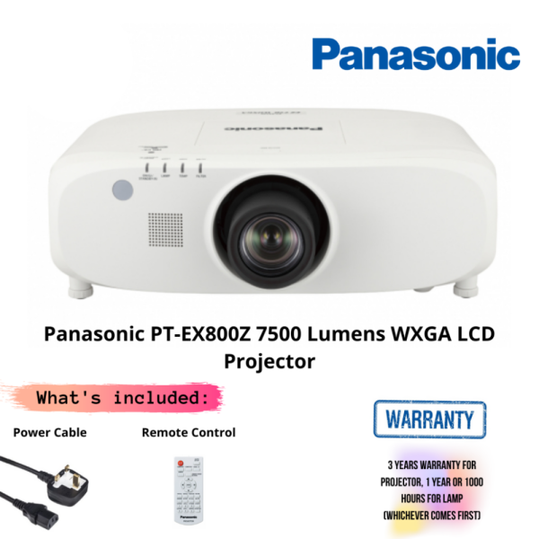 Panasonic PT-EX800Z 7500 Lumens WXGA LCD Projector