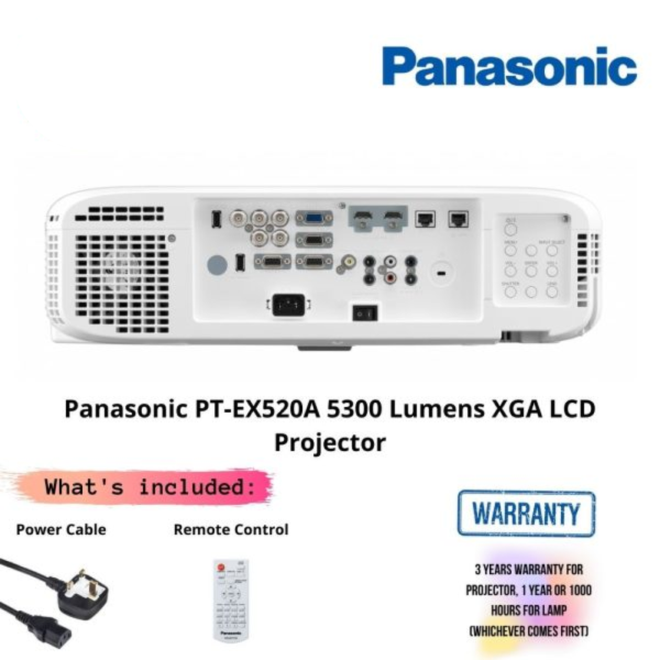 Panasonic PT-EX520A 5300 Lumens XGA LCD Projector