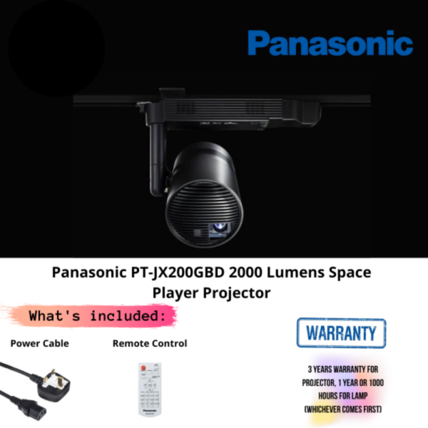 Panasonic PT-JX200GBD 2000 Lumens Space Player Projector