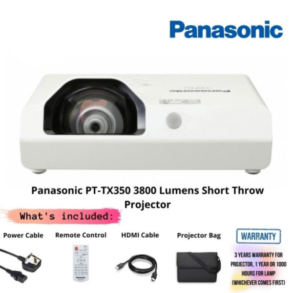 Panasonic PT-TX350 3800 Lumens Short Throw Projector