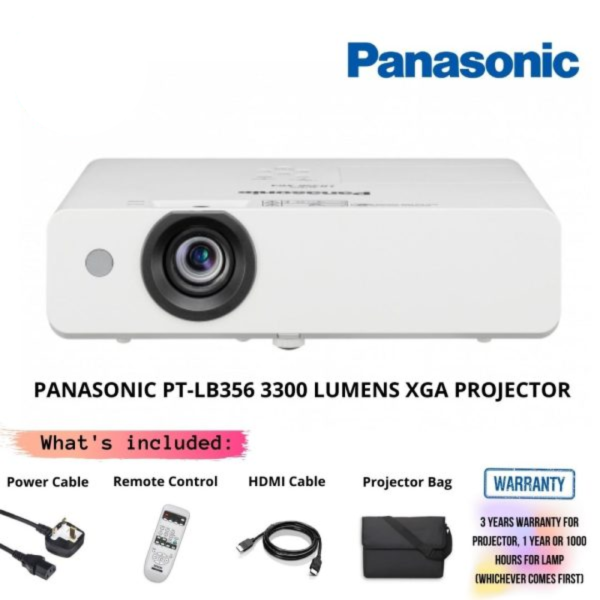 online-img-2024-12-16T111142.974.png PANASONIC PT-LB356 3300 LUMENS XGA PROJECTOR