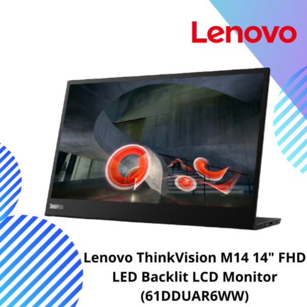 Lenovo ThinkVision M14/M14t 14-inch FHD LED Backlit LCD Monitor(61DDUAR6WW)/(62A3UAR1NB,touchscreen)