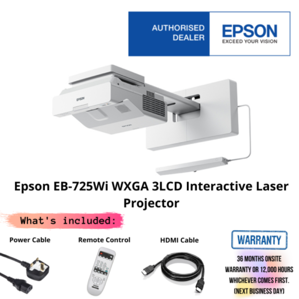 Epson EB-725W WXGA 3LCD Laser Projector