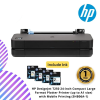 HP DesignJet T250 24-inch Compact Large Format Plotter Printer (up to A1 size) with Mobile Printing (5HB06A-1)