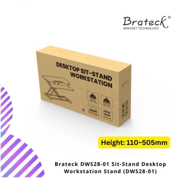 Brateck DWS28-01 Sit-Stand Desktop Workstation Stand ( DWS28-01 )