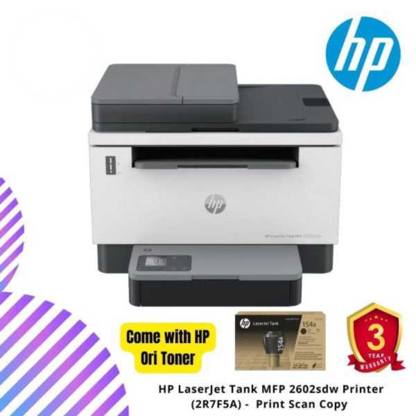 HP LaserJet Tank MFP 2602sdw Printer (2R7F5A) -  Print Scan Copy