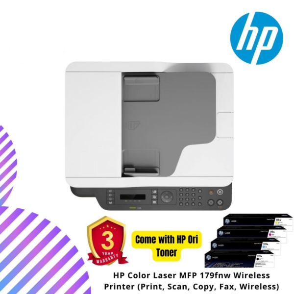 HP Color Laser MFP 179fnw Wireless Printer (Print, Scan, Copy, Fax, Wireless)