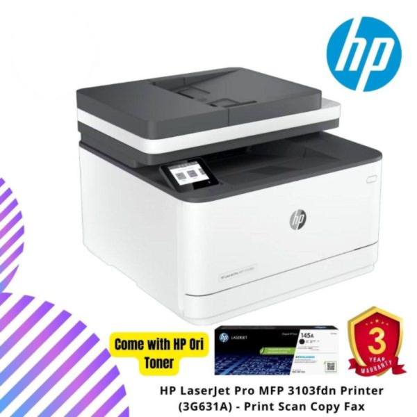 HP LaserJet Pro MFP 3103fdn Printer (3G631A) - Print Scan Copy Fax