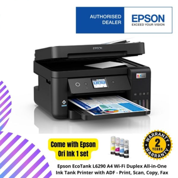 Epson EcoTank L6290 A4 Wi-Fi Duplex All-in-One Ink Tank Printer with ADF - Print, Scan, Copy, Fax