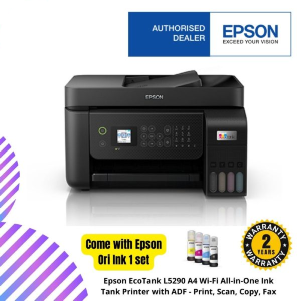 Epson EcoTank L5290 A4 Wi-Fi All-in-One Ink Tank Printer with ADF - Print, Scan, Copy, Fax