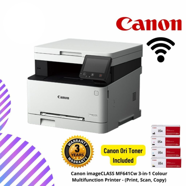 Canon imageCLASS MF641Cw 3-in-1 Colour Multifunction Printer - (Print, Scan, Copy)