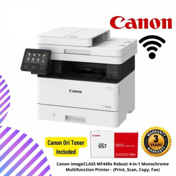Canon imageCLASS MF449x Robust 4-in-1 Monochrome Multifunction Printer - (Print, Scan, Copy, Fax)