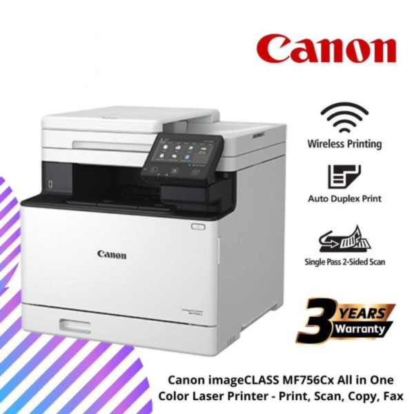 Canon imageCLASS MF756Cx All in One Color Laser Printer - Print, Scan, Copy, Fax