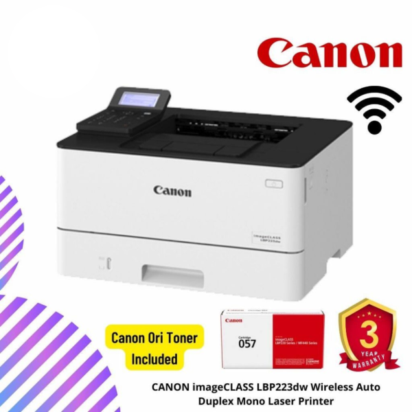 CANON imageCLASS LBP223dw Wireless Auto Duplex Mono Laser Printer