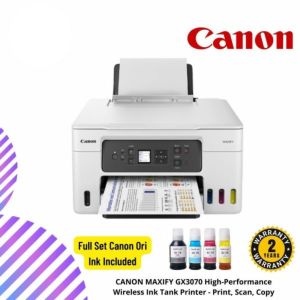 CANON MAXIFY GX3070 High-Performance Wireless Ink Tank Printer - Print, Scan, Copy