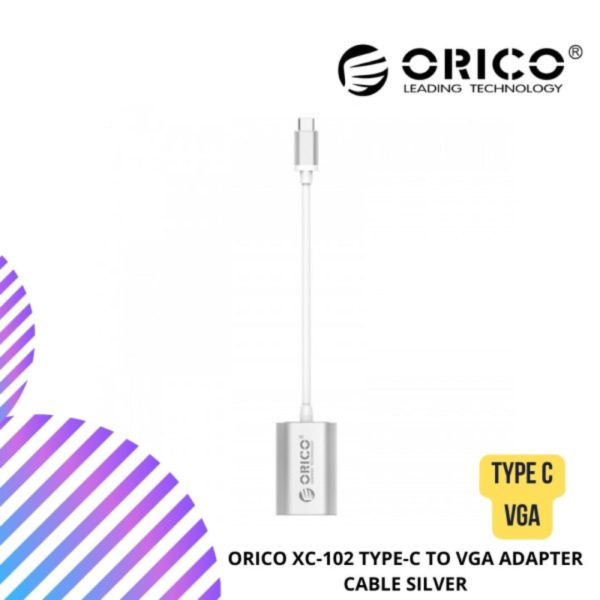 ORICO XC-102 TYPE-C TO VGA ADAPTER CABLE SILVER