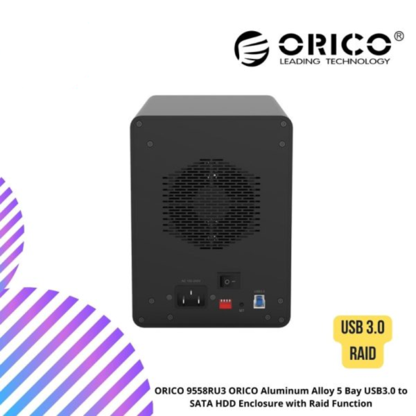 ORICO 9558RU3 ORICO Aluminum Alloy 5 Bay USB3.0 to SATA HDD Enclosure with Raid Function